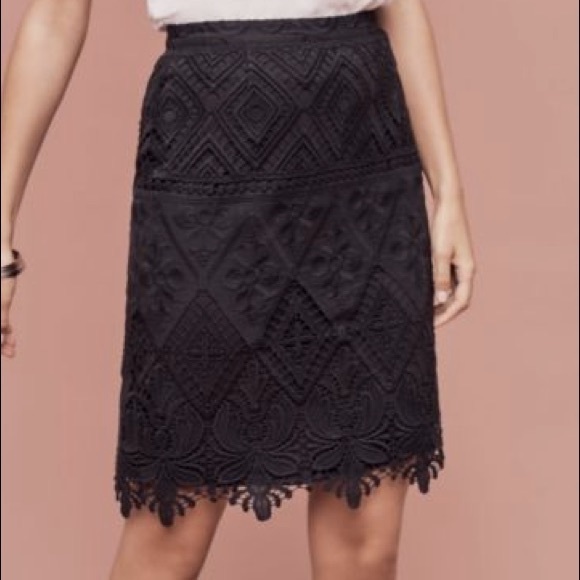 Anthro Moulinette Soeurs Lace Pencil Skirt - Picture 4 of 7